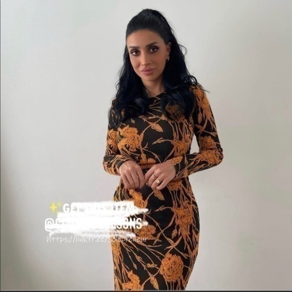 ZARA cut out jacquard dress - Picture 8 of 13